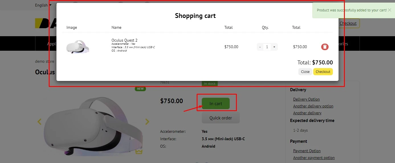 Ajax-add product to cart - 1