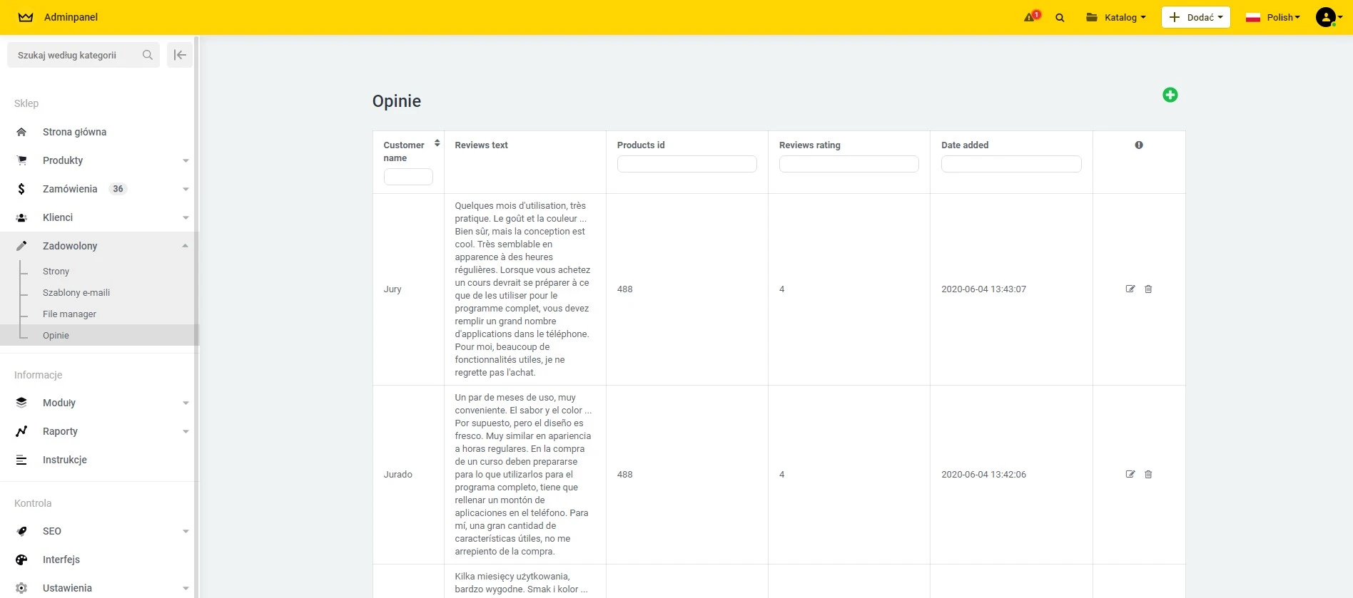 Recenzje produktu - 1