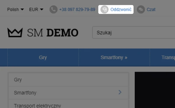 Przycisk "Zadzwonić" - 1