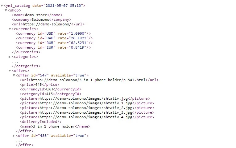 Product catalog import (XML, YML, CSV, XLSX) module for osCommerce webstore - Solomono - 3 Product catalog import (XML, YML, CSV, XLSX) - 3