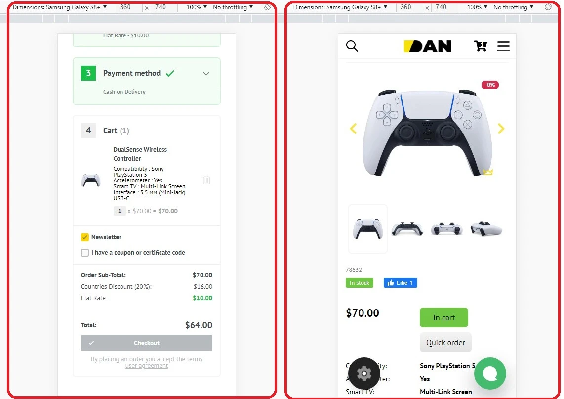 Adaptive layout (mobile-ready) - 2