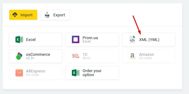 Product catalog import (XML, YML, CSV, XLSX) - 1