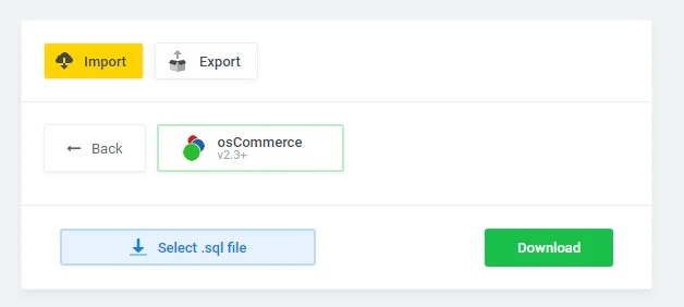Database migration (osCommerce) module for osCommerce webstore - Solomono - 2 Database migration (osCommerce) - 3