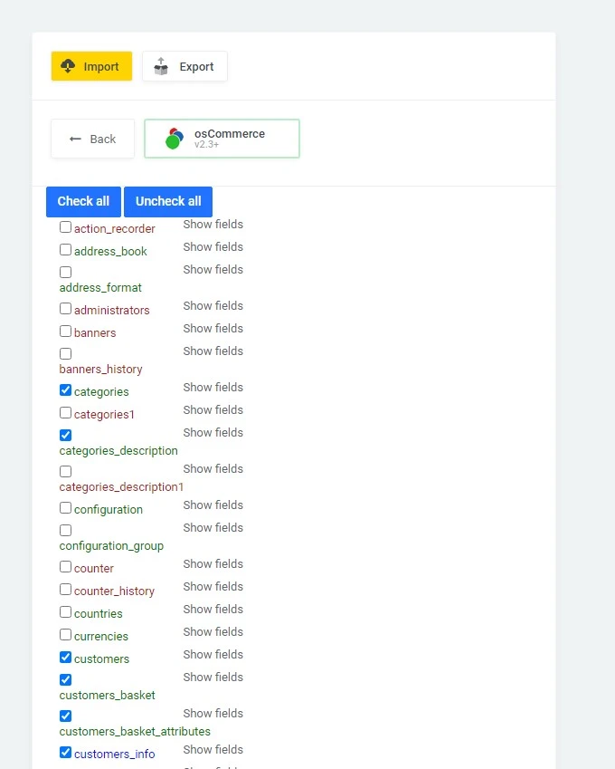 Database migration (osCommerce) module for osCommerce webstore - Solomono - 3 Database migration (osCommerce) - 4