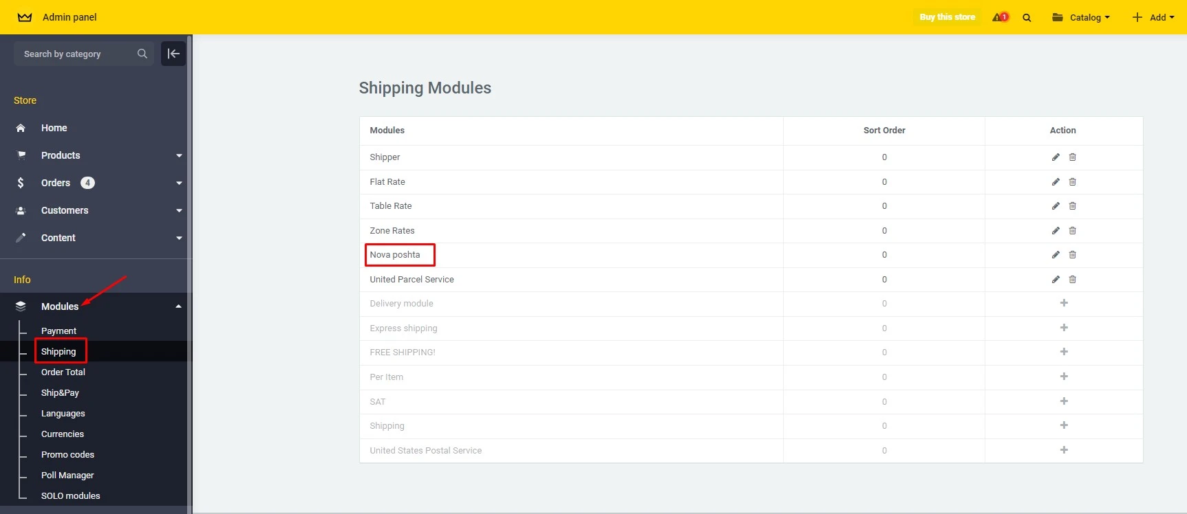 Nova Poshta delivery module (API) - 1