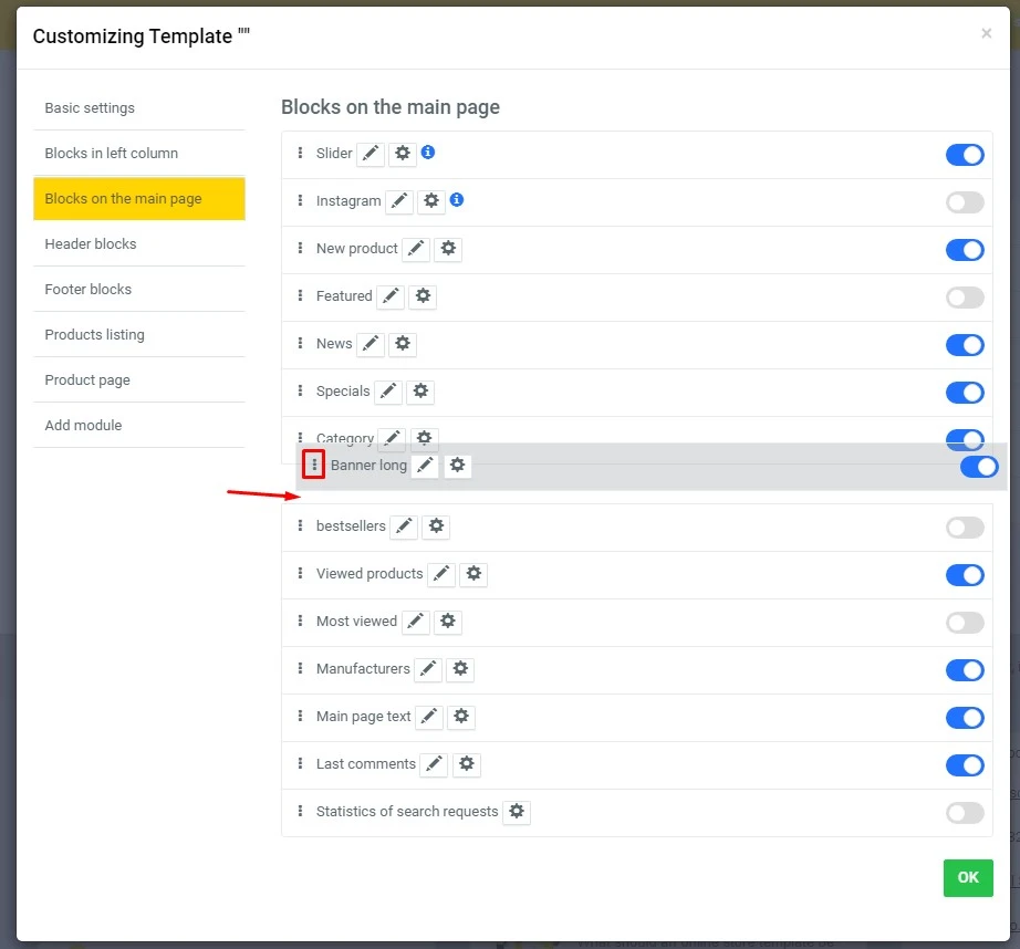 Editable main page blocks (boxes) - 2