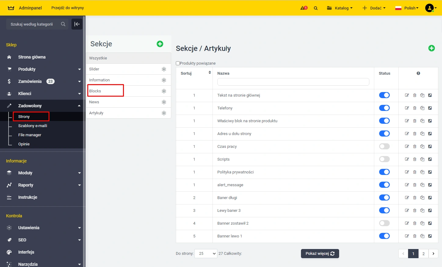 Wtyczka Banery na stronie głównej - na platformie do szybkiego tworzenia sklepów internetowych osCommerce Solomono - 3 Banery na stronie głównej - 3