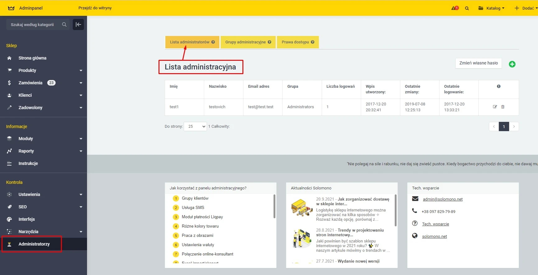 Grupy administratorów - 1