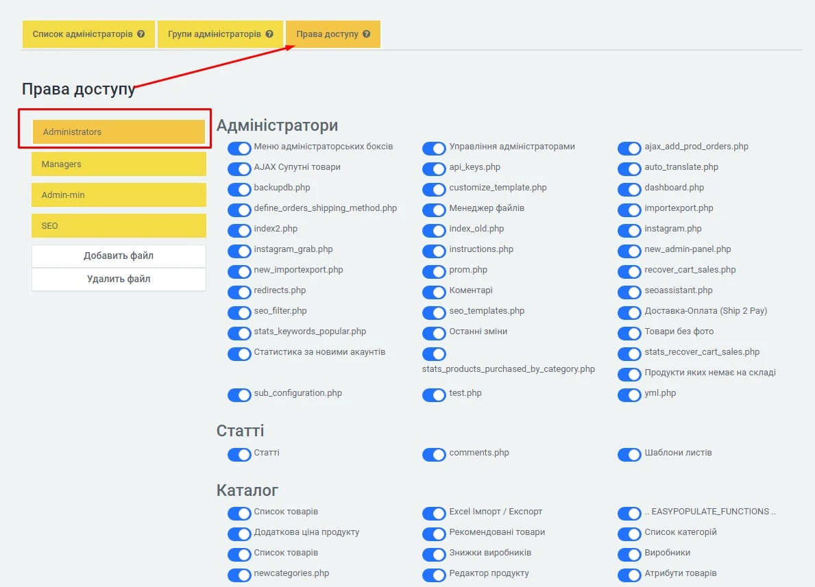 Групи адміністраторів - 3