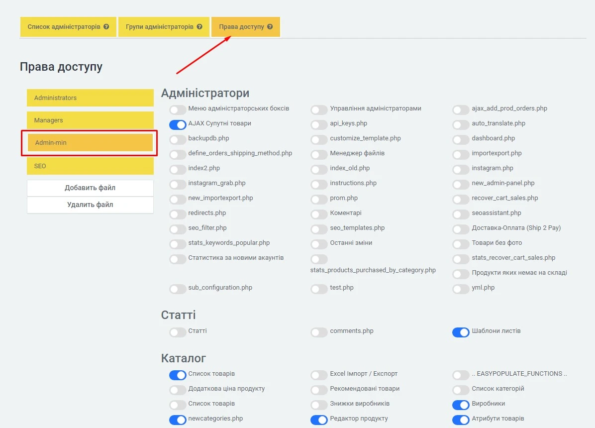 Групи адміністраторів - 5