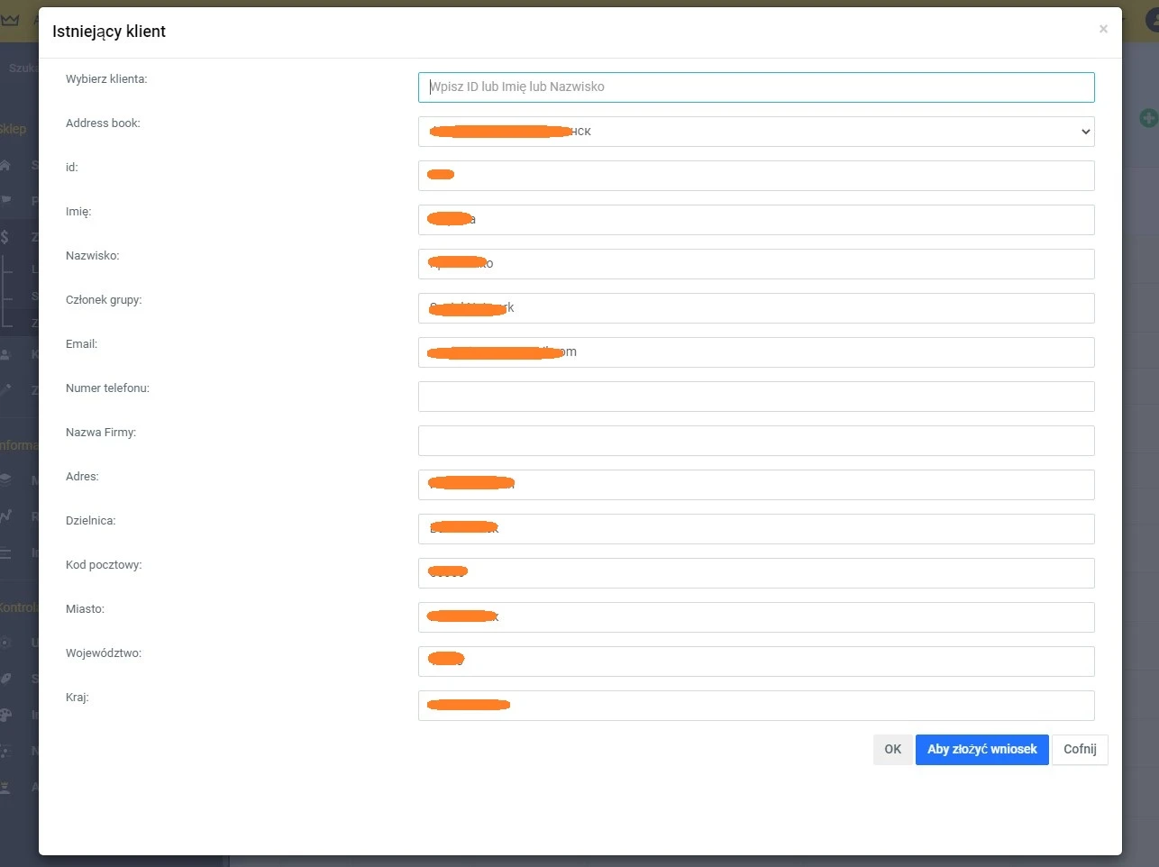 Tworzenie zamówień w panelu administracyjnego - 2