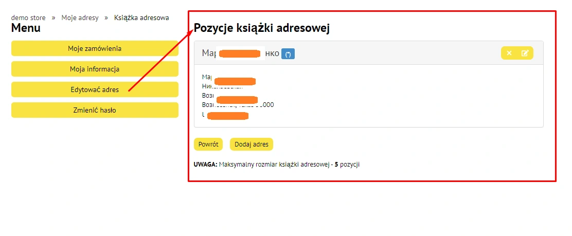 Wtyczka Gabinet klienta - na platformie do szybkiego tworzenia sklepów internetowych osCommerce Solomono - 6 Gabinet klienta - 6