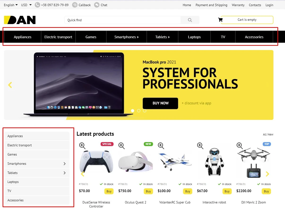 Products catalog - 1