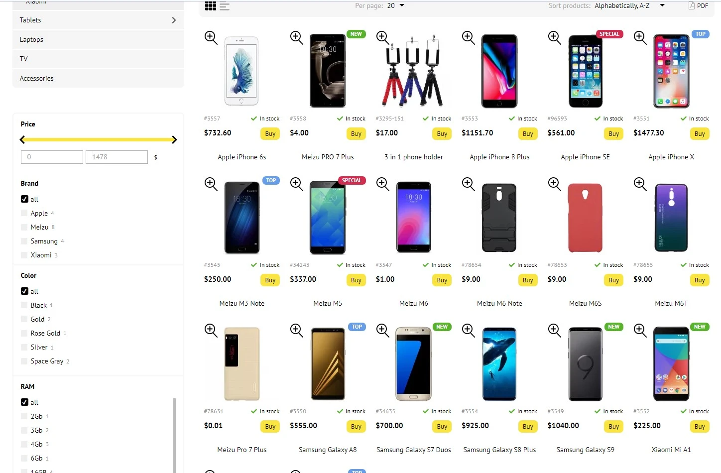 Products quantity - 2