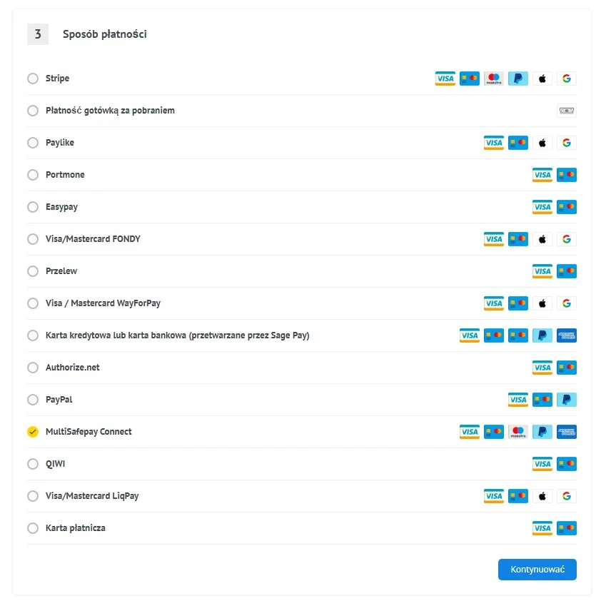 Moduł płatności Multisafepay - 3