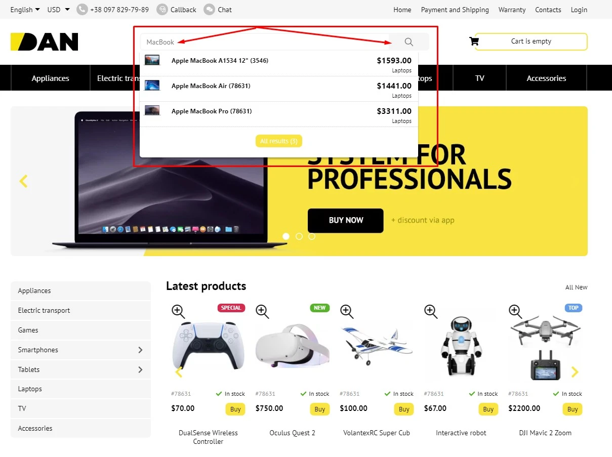 Search by products - 1