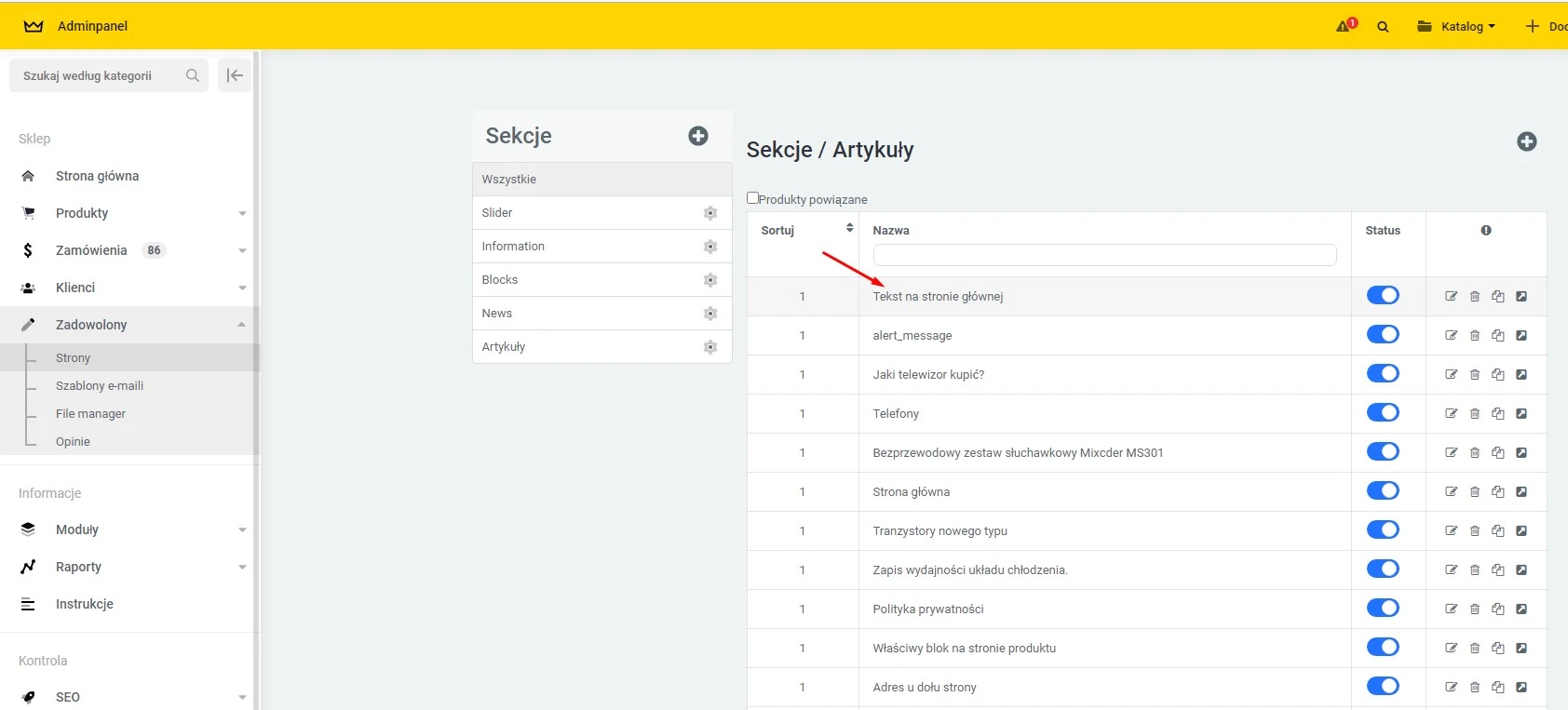 Wtyczka Wniosek edytowanego tekstu na stronie głównej - na platformie do szybkiego tworzenia sklepów internetowych osCommerce Solomono - 3 Wniosek edytowanego tekstu na stronie głównej - 3