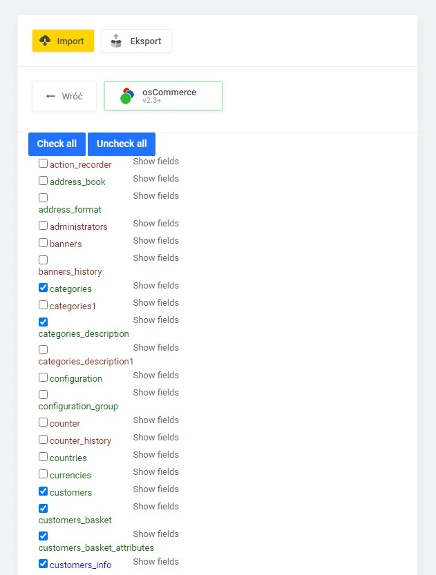 Migracja bazy danych (osCommerce) - 4