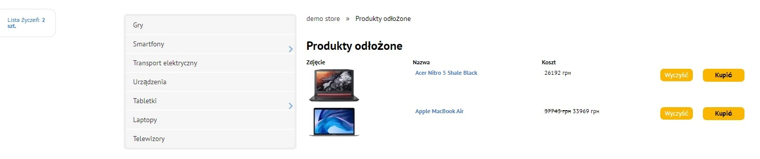 Wtyczka Wybrane produkty - na platformie do szybkiego tworzenia sklepów internetowych osCommerce Solomono - 2 Wybrane produkty - 2