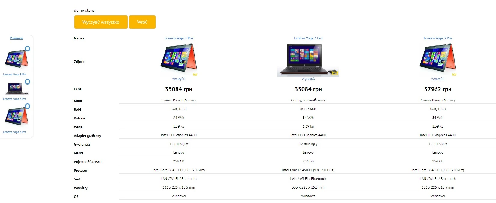 Porównanie produktów - 2