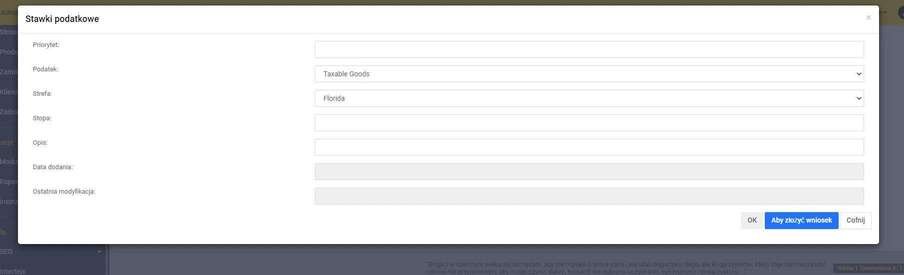 Wtyczka Podatki - na platformie do szybkiego tworzenia sklepów internetowych osCommerce Solomono - 2 Podatki - 2