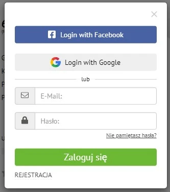 Autoryzacji (Google, Facebook) - 1