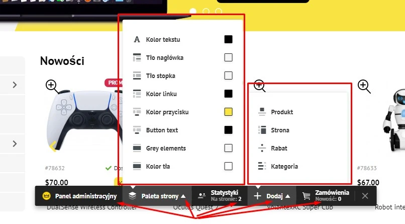 Wtyczka Ustawienia edytora - na platformie do szybkiego tworzenia sklepów internetowych osCommerce Solomono - 2 Ustawienia edytora - 2