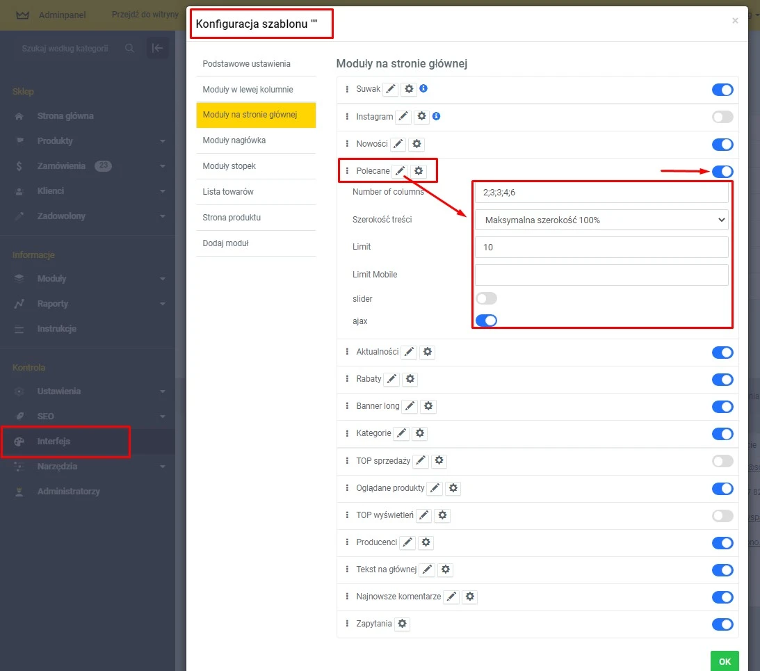 Wtyczka Polecane produkty - na platformie do szybkiego tworzenia sklepów internetowych osCommerce Solomono - 3 Polecane produkty - 3