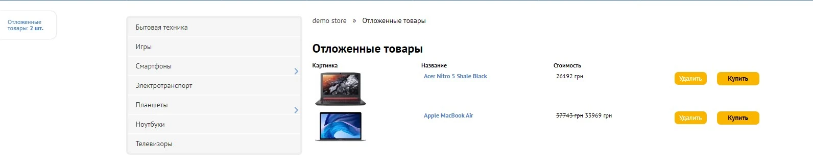 Избранные товары - 2