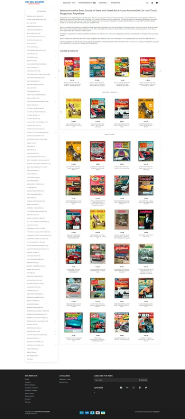 Open a store link of - https://jimsmegamagazines.com/